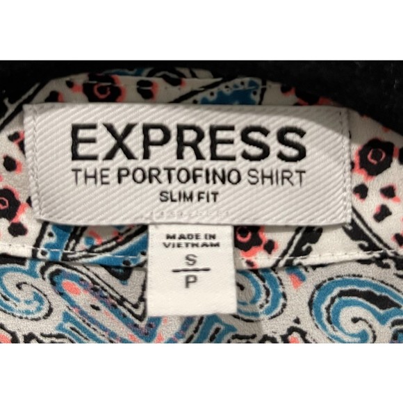 EXPRESS Paisley Multicolor Long Sleeve Blouse - Picture 2 of 6